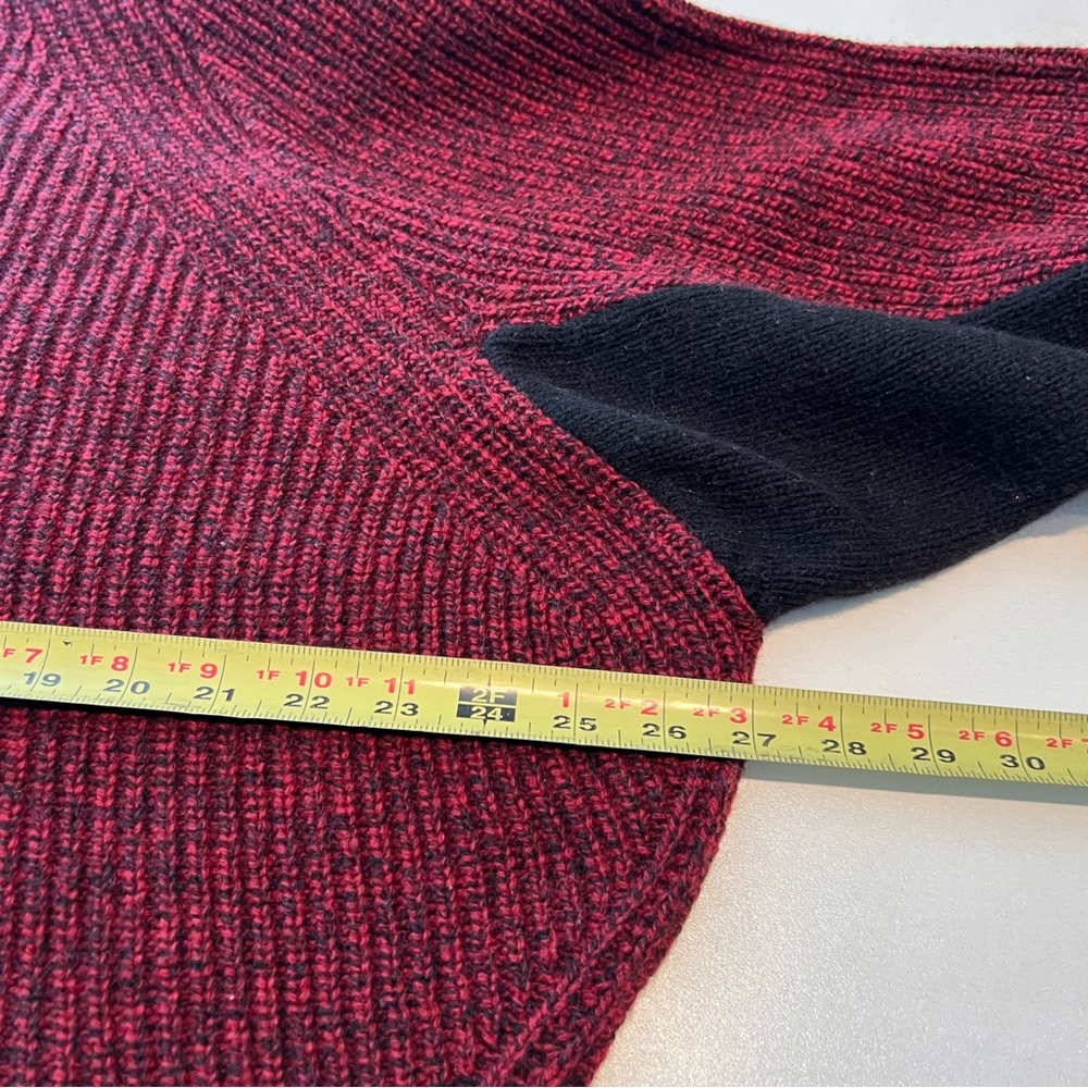Zadig & Voltaire Sweater Women’s S Wool Blend Burgundy Turtleneck Ribbed Dolman - Picture 6 of 8
